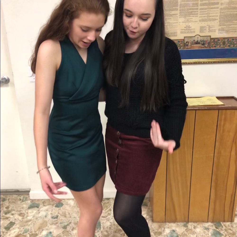 Dark green dress